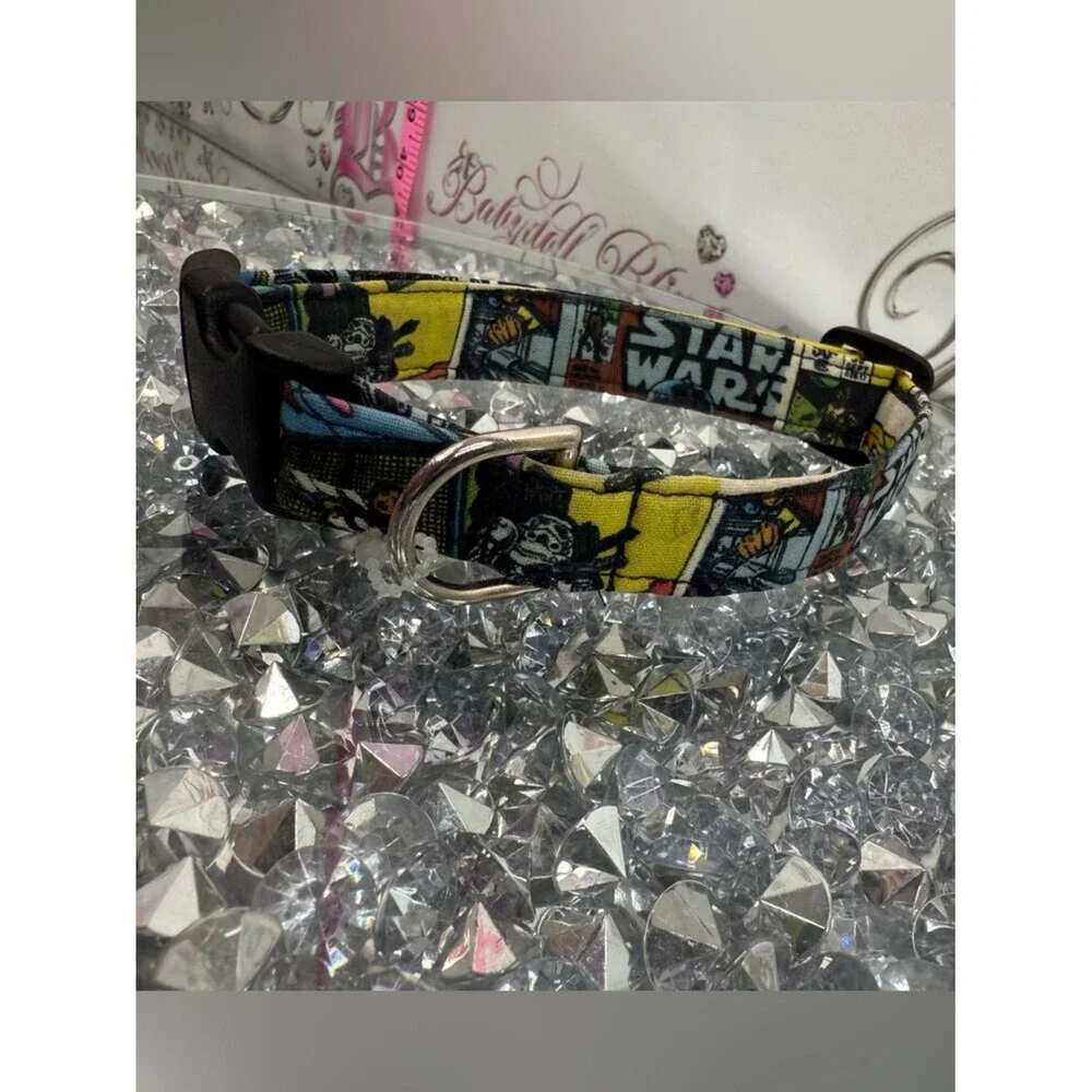 Star Wars collar dog pet Comic Panel Dog Collar - Yellow & Blue